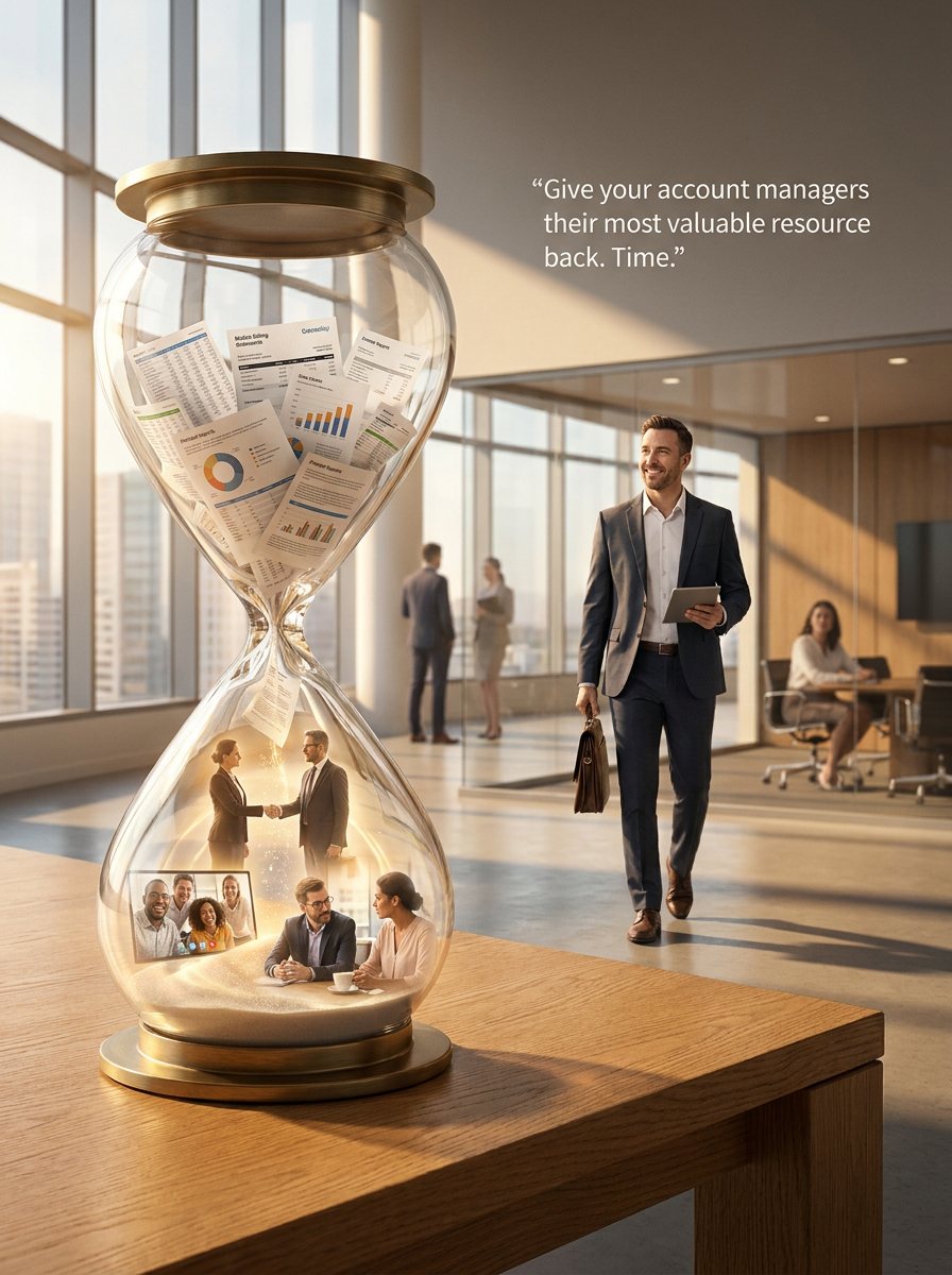 Give your account managers their most valuable resource back: time